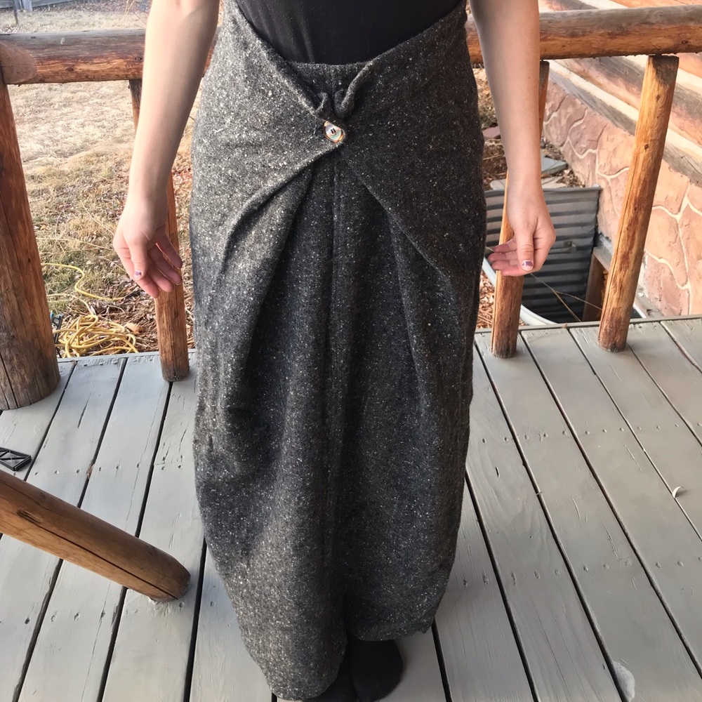 Traditional Nepalese wool maxi skirt by C.P Shades